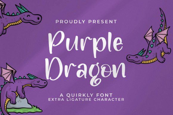 Discover the Whimsical Charm of the Purple Dragon Font
