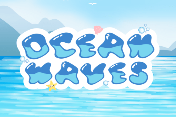 Ocean Waves: A Playful Display Font for Creative Projects