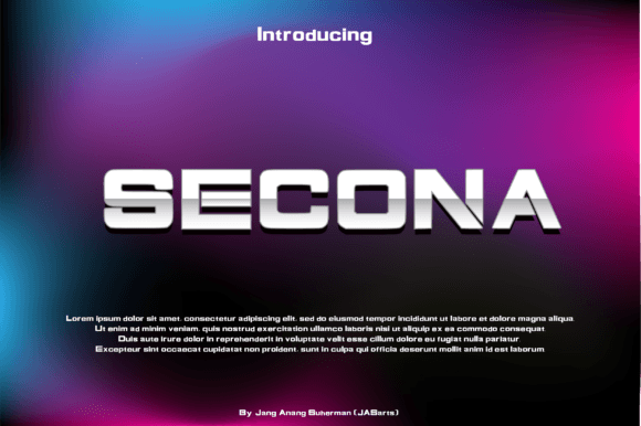 Secona: A Display Font for a High-Tech Aesthetic